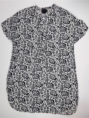 Pendleton Black & White Printed Short Sleeve Shirt Dress